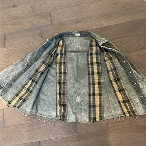 A distressed corduroy jacket